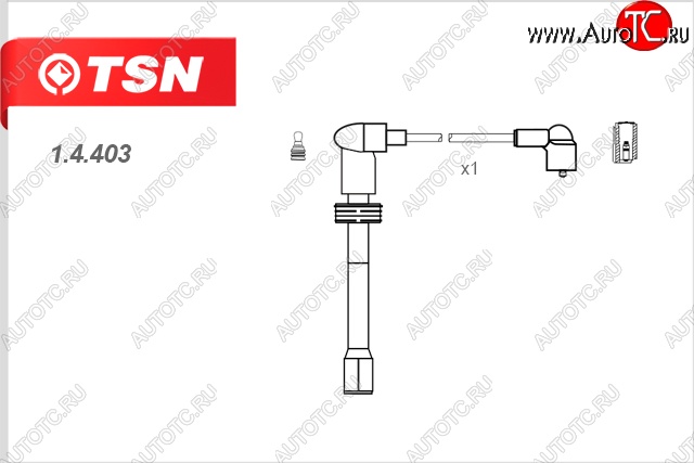 179 р. Провод высоковольтный свечной (№3) TSN  Chery Cross Eastar  B14 - M12  с доставкой в г. Новочеркасск