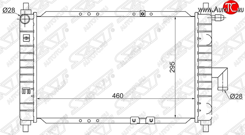 2 699 р. Радиатор двигателя SAT (трубчатый) Daewoo Matiz M100 дорестайлинг (1998-2000)  с доставкой в г. Новочеркасск