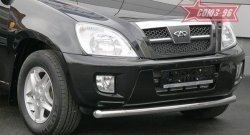 9 629 р. Защита переднего бампера одинарная Souz-96 (d60)  Chery Tiggo T11 (2005-2013) дорестайлинг  с доставкой в г. Новочеркасск. Увеличить фотографию 1