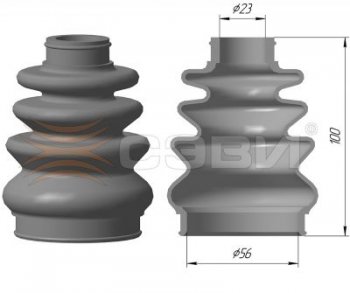 Чехол внутренний (пыльник шруса) SEVI Эксперт Chevrolet Aveo (T200,  T250), Epica (V250), Evanda, Kalos, Lacetti (седан,  универсал,  хэтчбек), Lanos (T100), Nubira (J200), Rezzo, Daewoo Espero, Lanos (T100,  T150), Leganza, Nexia (дорестайлинг,  рестайлинг), Nubira (J150), Sense (Т100), ЗАЗ Chance (седан,  хэтчбэк), Lanos (седан), Sens (седан,  хэтчбэк)