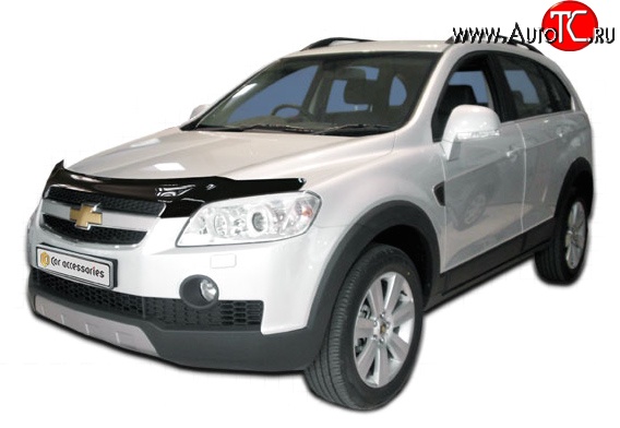 4 599 р. Дефлектор капота NovLine Chevrolet Captiva  дорестайлинг (2006-2011)  с доставкой в г. Новочеркасск