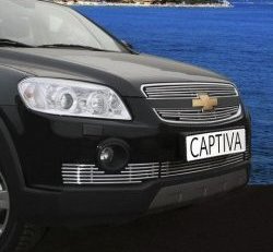 5 354 р. Декоративные вставки воздухозаборника SOUZ-96 Chevrolet Captiva  дорестайлинг (2006-2011)  с доставкой в г. Новочеркасск. Увеличить фотографию 1