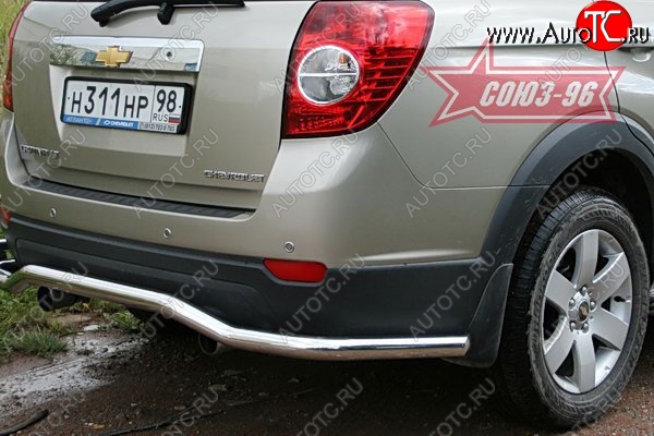 9 989 р. Защита заднего бампера Souz-96 (d60)  Chevrolet Captiva (2006-2011)  дорестайлинг  с доставкой в г. Новочеркасск