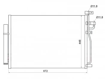 Радиатор кондиционера SAT (2.4 / 3.2) Chevrolet Captiva  дорестайлинг (2006-2011)