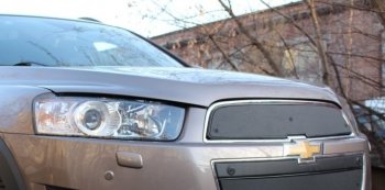 599 р. Зимняя заглушка решетки радиатора Стрелка 11 Премиум Chevrolet Captiva 2-ой рестайлинг (2013-2016)  с доставкой в г. Новочеркасск. Увеличить фотографию 1