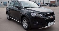 23 449 р. Защита переднего бампера (2 трубыØ63 и 42 мм, нержавейка) SLITKOFF  Chevrolet Captiva (2006-2011)  дорестайлинг  с доставкой в г. Новочеркасск. Увеличить фотографию 4