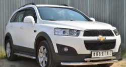 15 999 р. Защита переднего бампера (2 трубыØ63 и 42 мм, нержавейка) SLITKOFF Chevrolet Captiva 2-ой рестайлинг (2013-2016)  с доставкой в г. Новочеркасск. Увеличить фотографию 4