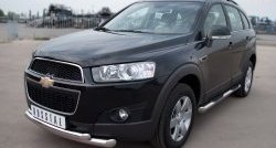 20 349 р. Защита переднего бампера (2 трубыØ76 и 63 мм, нержавейка) Russtal Chevrolet Captiva 1-ый рестайлинг (2011-2013)  с доставкой в г. Новочеркасск. Увеличить фотографию 4