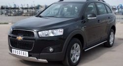 25 999 р. Защита переднего бампера (2 трубыØ75х42 мм, нержавейка) Russtal Chevrolet Captiva 1-ый рестайлинг (2011-2013)  с доставкой в г. Новочеркасск. Увеличить фотографию 4