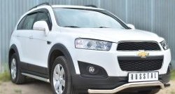 13 599 р. Защита переднего бампера (Ø63 мм волна, нержавейка) SLITKOFF Chevrolet Captiva 2-ой рестайлинг (2013-2016)  с доставкой в г. Новочеркасск. Увеличить фотографию 4