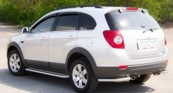 Защита порогов из круглой трубы диаметром 51 мм Petroil Tuning Chevrolet Captiva 1-ый рестайлинг (2011-2013)  (Нержавейка)