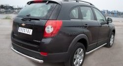 13 849 р. Защита порогов из круглой трубы диаметром 63 мм Russtal Chevrolet Captiva 1-ый рестайлинг (2011-2013) (Защита порогов с со скосами на торцах (вариант 1))  с доставкой в г. Новочеркасск. Увеличить фотографию 4