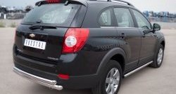 13 849 р. Защита порогов из круглой трубы диаметром 63 мм Russtal Chevrolet Captiva 1-ый рестайлинг (2011-2013) (Защита порогов с со скосами на торцах (вариант 1))  с доставкой в г. Новочеркасск. Увеличить фотографию 8