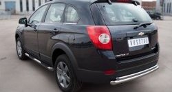 22 499 р. Защита заднего бампера (Ø63 и 42 мм, нержавейка) SLITKOFF Chevrolet Captiva 1-ый рестайлинг (2011-2013)  с доставкой в г. Новочеркасск. Увеличить фотографию 4