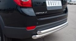 15 849 р. Защита заднего бампера (2 трубы Ø63 мм, нержавейка) SLITKOFF  Chevrolet Captiva (2011-2013) 1-ый рестайлинг  с доставкой в г. Новочеркасск. Увеличить фотографию 2