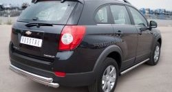 15 849 р. Защита заднего бампера (2 трубы Ø63 мм, нержавейка) SLITKOFF  Chevrolet Captiva (2011-2013) 1-ый рестайлинг  с доставкой в г. Новочеркасск. Увеличить фотографию 4