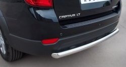 13 499 р. Одинарная защита заднего бампера из трубы диаметром 63 мм SLITKOFF Chevrolet Captiva 1-ый рестайлинг (2011-2013)  с доставкой в г. Новочеркасск. Увеличить фотографию 2