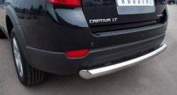 13 699 р. Одинарная защита заднего бампера из трубы диаметром 76 мм SLITKOFF  Chevrolet Captiva (2011-2013) 1-ый рестайлинг  с доставкой в г. Новочеркасск. Увеличить фотографию 2