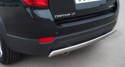 4 879 р. Защита заднего бампера (Ø75x42 мм, нержавейка) Russtal Chevrolet Captiva 1-ый рестайлинг (2011-2013)  с доставкой в г. Новочеркасск. Увеличить фотографию 2