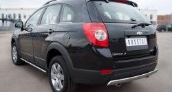 4 879 р. Защита заднего бампера (Ø75x42 мм, нержавейка) Russtal Chevrolet Captiva 1-ый рестайлинг (2011-2013)  с доставкой в г. Новочеркасск. Увеличить фотографию 4