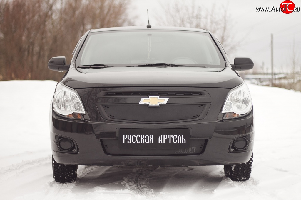 779 р. Зимняя заглушка решетки радиатора RA  Chevrolet Cobalt (2011-2016) седан дорестайлинг (Неокрашенная)  с доставкой в г. Новочеркасск