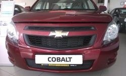 2 089 р. Нижняя сетка на бампер Russtal (черная) Chevrolet Cobalt седан дорестайлинг (2011-2016)  с доставкой в г. Новочеркасск. Увеличить фотографию 7