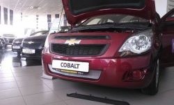 2 189 р. Нижняя сетка на бампер Russtal (хром) Chevrolet Cobalt седан дорестайлинг (2011-2016)  с доставкой в г. Новочеркасск. Увеличить фотографию 3