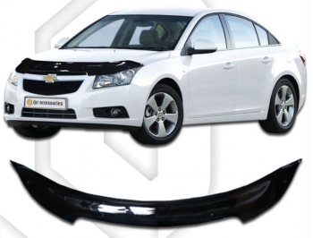 Дефлектор капота CA-Plastic Chevrolet Cruze J300 седан рестайлинг (2012-2015)