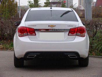 Диффузор заднего бампера Sport Chevrolet (Шевролет) Cruze (Круз)  J300 (2009-2012) J300 седан дорестайлинг  (Текстурный пластик (шагрень))