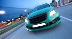 3 529 р. Радиаторная решётка (дорестайлинг) Sport v2 Chevrolet Cruze J300 седан рестайлинг (2012-2015) (Неокрашенная)  с доставкой в г. Новочеркасск. Увеличить фотографию 4