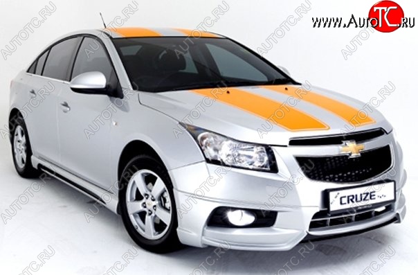 3 999 р. Накладка на передний бампер Extrime Chevrolet Cruze J305 хэтчбек дорестайлинг (2009-2012) (Неокрашенная)  с доставкой в г. Новочеркасск