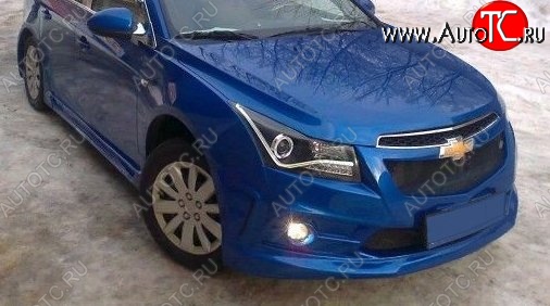 6 999 р. Передний бампер Sport Chevrolet Cruze J300 седан дорестайлинг (2009-2012) (Неокрашенный)  с доставкой в г. Новочеркасск