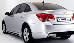 4 199 р. Пороги накладки Extrime  Chevrolet Cruze ( J300,  J305) (2009-2015) седан дорестайлинг, хэтчбек дорестайлинг, седан рестайлинг, хэтчбек рестайлинг (Неокрашенные)  с доставкой в г. Новочеркасск. Увеличить фотографию 2