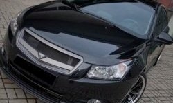 2 999 р. Решётка радиатора Road Runs style Chevrolet Cruze J305 хэтчбек дорестайлинг (2009-2012) (Неокрашенная)  с доставкой в г. Новочеркасск. Увеличить фотографию 2