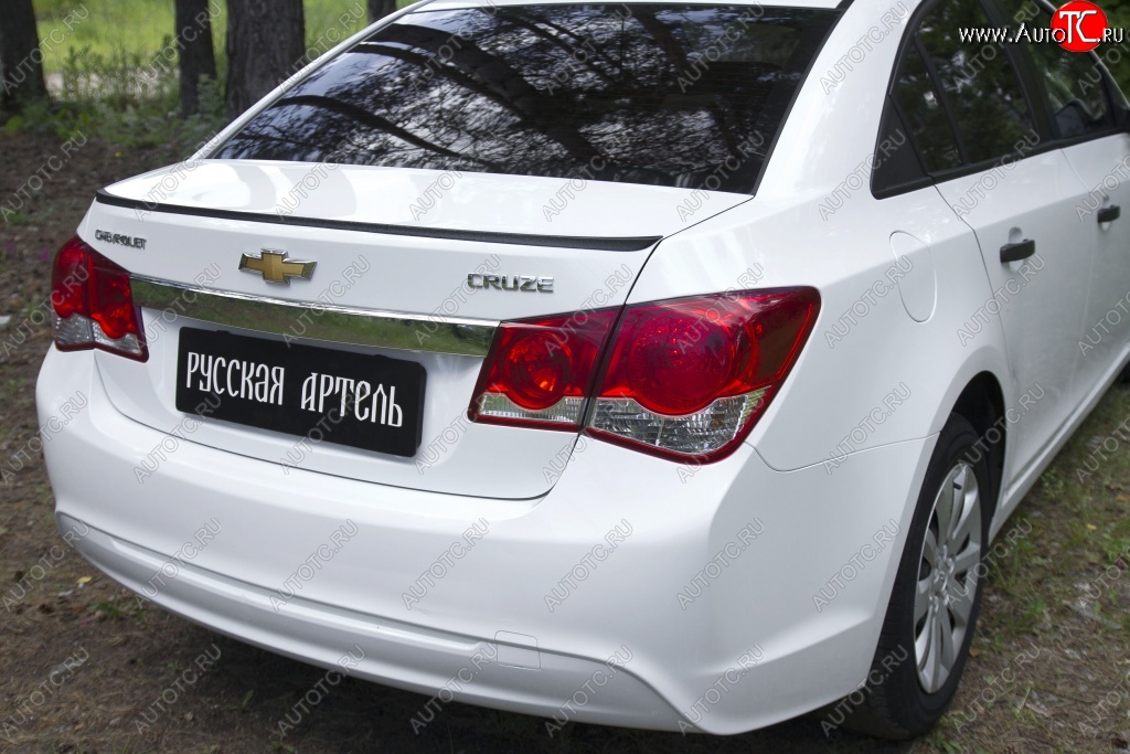 1 759 р. Лип спойлер RA  Chevrolet Cruze  J300 (2009-2015) седан дорестайлинг, седан рестайлинг (Неокрашенный)  с доставкой в г. Новочеркасск