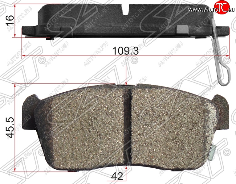 929 р. Колодки тормозные SAT (передние)  Toyota Passo  1 (2004-2010)  с доставкой в г. Новочеркасск