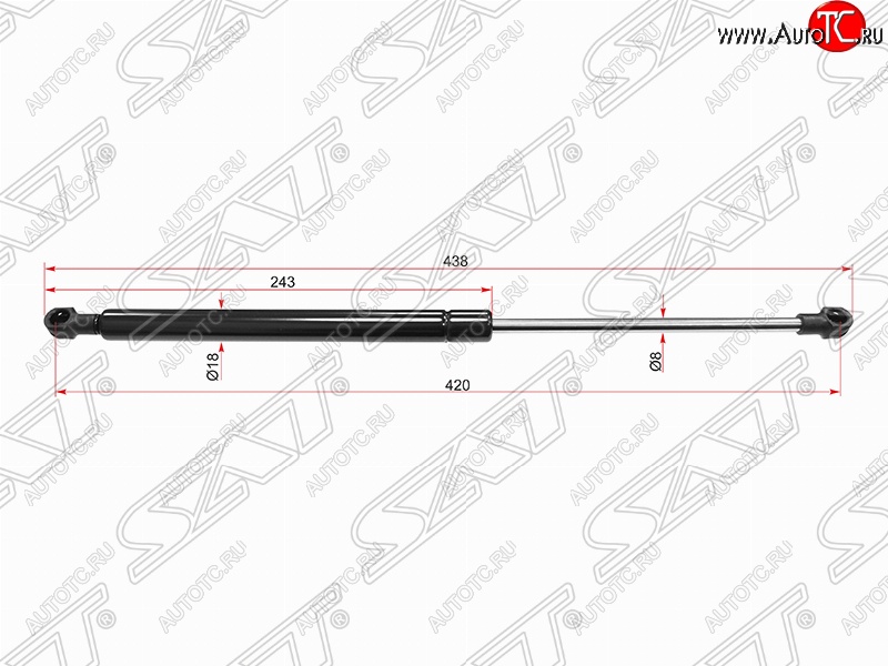 659 р. Упор капота SAT (газовый)  Chevrolet Epica  V250 (2006-2012)  с доставкой в г. Новочеркасск