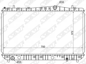 Радиатор двигателя SAT (пластинчатый, 1.4/1.6/1.8, МКПП) Chevrolet Lacetti седан (2002-2013)
