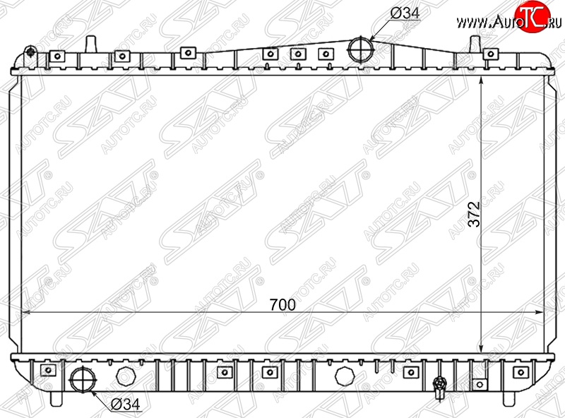 4 999 р. Радиатор двигателя SAT (пластинчатый, 1.4/1.6/1.8, МКПП)  Chevrolet Lacetti ( седан,  универсал,  хэтчбек) (2002-2013), Chevrolet Rezzo (2000-2008), Daewoo Gentra ( KLAS) (2012-2024), Daewoo Nubira  J150 (2000-2002), Suzuki Forenza (2004-2008)  с доставкой в г. Новочеркасск