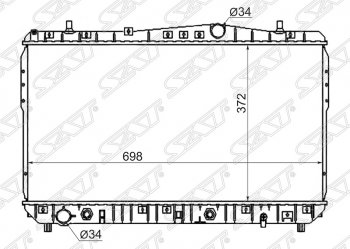 5 199 р. Радиатор двигателя SAT (трубчатый, 1.4/1.6/1.8, МКПП/АКПП)  Chevrolet Lacetti ( седан,  универсал,  хэтчбек) (2002-2013), Chevrolet Rezzo (2000-2008), Daewoo Gentra ( KLAS) (2012-2024), Daewoo Nubira  J200 (2003-2008), Suzuki Forenza (2004-2008)  с доставкой в г. Новочеркасск. Увеличить фотографию 1