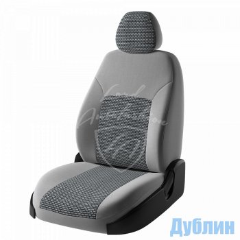 6 699 р. Чехлы для сидений Lord Autofashion Дублин (жаккард) Chevrolet Lacetti хэтчбек (2002-2013) (Серый, вставка Сеул Серый)  с доставкой в г. Новочеркасск. Увеличить фотографию 1