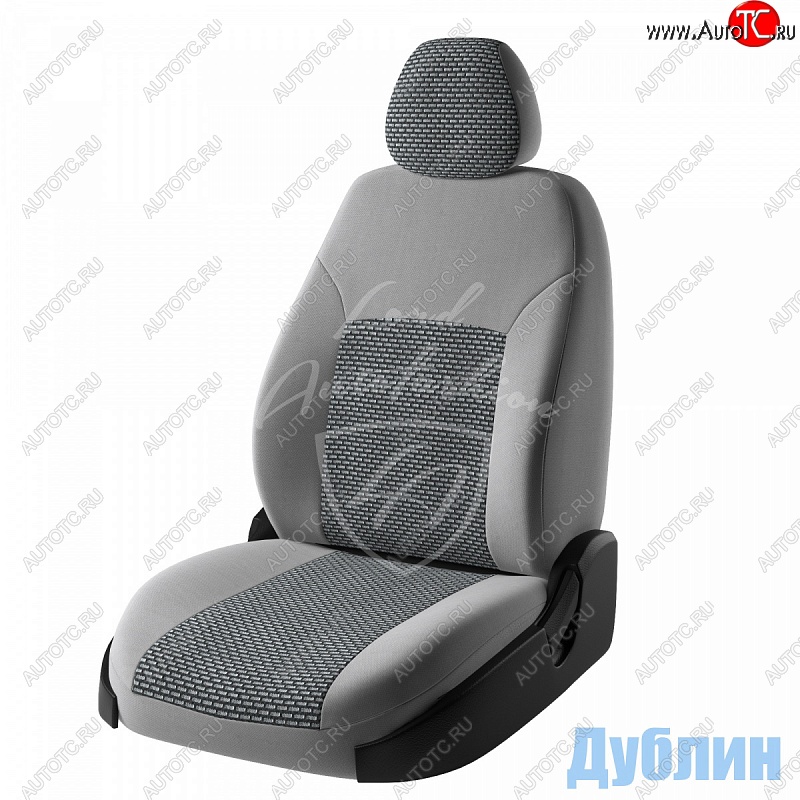 6 699 р. Чехлы для сидений Lord Autofashion Дублин (жаккард)  Chevrolet Lacetti ( седан,  универсал,  хэтчбек) (2002-2013), Daewoo Gentra ( KLAS) (2005-2016) (Серый, вставка Сеул Серый)  с доставкой в г. Новочеркасск