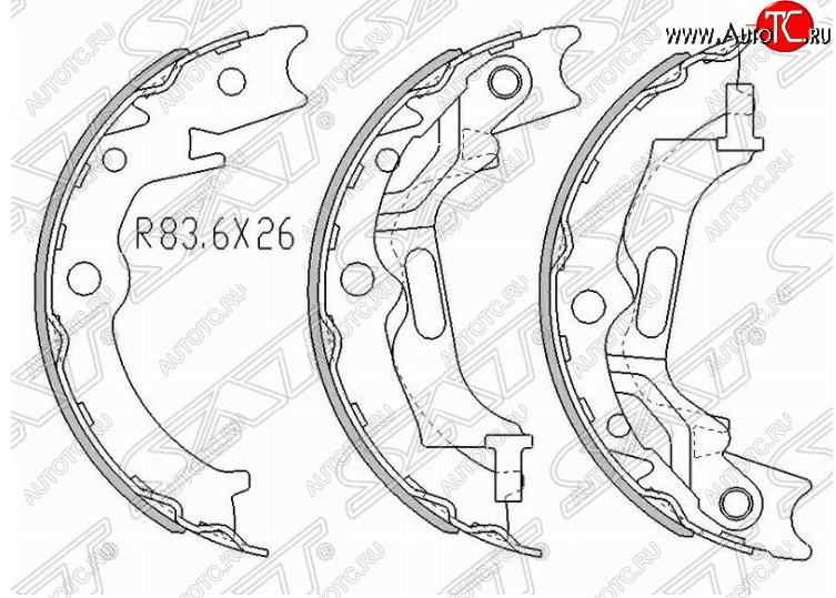 1 659 р. Комплект колодок стояночного тормоза SAT  Chevrolet Lacetti ( седан,  универсал,  хэтчбек) (2002-2013)  с доставкой в г. Новочеркасск