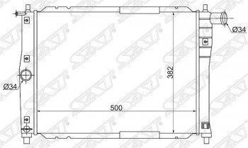 Радиатор двигателя SAT (трубчатый, МКПП, без кондиционера) ЗАЗ Chance седан (2009-2017)