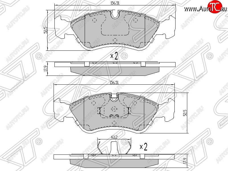 1 189 р. Колодки тормозные SAT (передние) Chevrolet Lanos T100 седан (2002-2017)  с доставкой в г. Новочеркасск