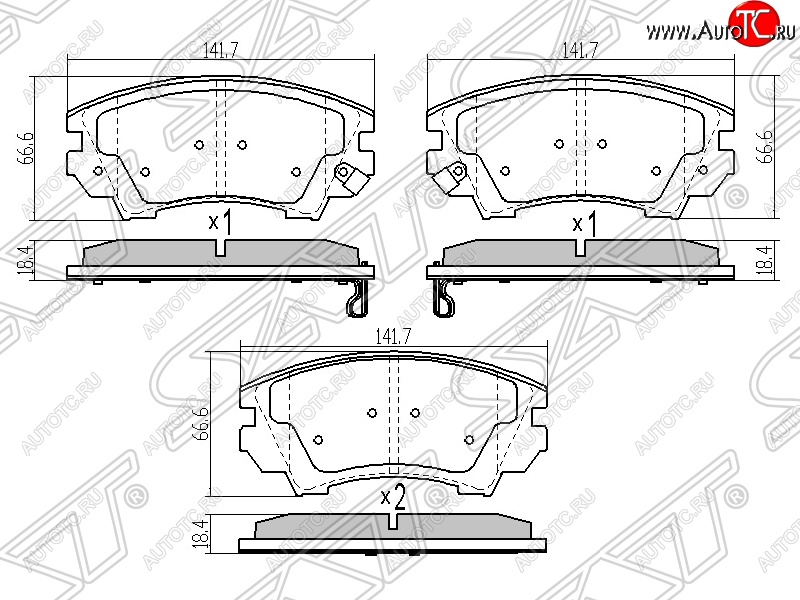 1 199 р. Колодки тормозные SAT (передние) Opel Astra J универсал дорестайлинг (2009-2012)  с доставкой в г. Новочеркасск