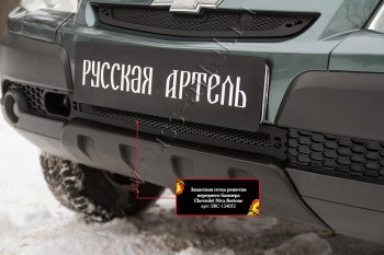 1 199 р. Защитная сетка решетки переднего бампера RA  Chevrolet Niva  2123 (2009-2020), Лада 2123 (Нива Шевроле) (2009-2021)  с доставкой в г. Новочеркасск. Увеличить фотографию 2