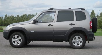 9 399 р. Рейлинги крыши АПС  Chevrolet Niva  2123 (2002-2020), Лада 2123 (Нива Шевроле) (2002-2021), Лада Нива Трэвел (2021-2025) (Черные, без поперечин)  с доставкой в г. Новочеркасск. Увеличить фотографию 2