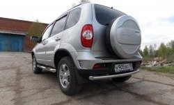 11 649 р. Защита заднего бампера (Ø63 мм, нержавейка, Bertone) SLITKOFF  Chevrolet Niva  2123 (2009-2020), Лада 2123 (Нива Шевроле) (2009-2021)  с доставкой в г. Новочеркасск. Увеличить фотографию 5