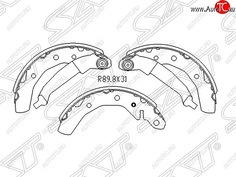 1 399 р. Колодки тормозные SAT (задние)  Chevrolet Spark  M300 (2010-2015), Daewoo Matiz  M100 (1998-2000)  с доставкой в г. Новочеркасск